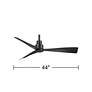 44" Minka Aire Simple Coal Outdoor Ceiling Fan with Remote Control