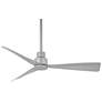 44" Minka Aire Simple Silver Wet Rated Ceiling Fan with Remote