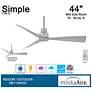7_44" Minka Aire Simple Silver Wet Rated Ceiling Fan with Remote more views