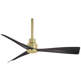 Image2 of 44" Minka Aire Simple Soft Brass Wet Ceiling Fan with Remote Control