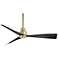 44" Minka Aire Simple Soft Brass Wet Ceiling Fan with Remote Control