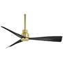 44" Minka Aire Simple Soft Brass Wet Ceiling Fan with Remote Control