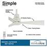 6_44" Minka Aire Simple White Outdoor Ceiling Fan with Remote Control more views