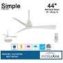 7_44" Minka Aire Simple White Outdoor Ceiling Fan with Remote Control more views