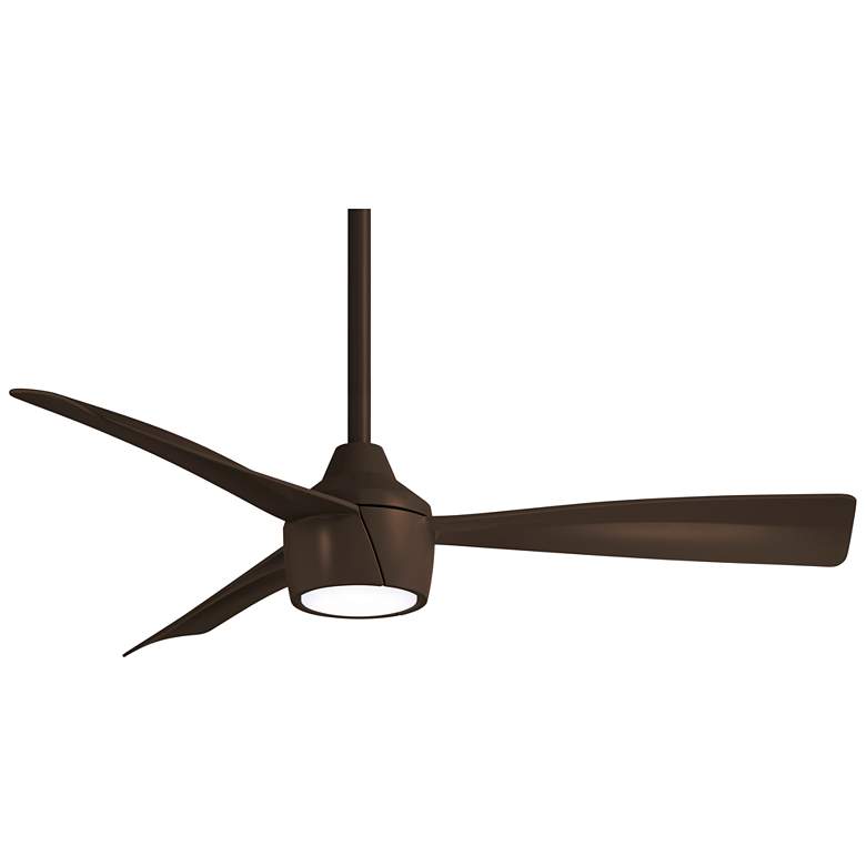 Image 2 44 inch Minka Aire Skinnie Bronze LED Modern Wet Rated Fan with Remote