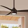44" Minka Aire Skinnie Bronze LED Modern Wet Rated Fan with Remote