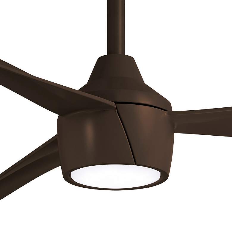 Image 3 44" Minka Aire Skinnie Bronze LED Modern Wet Rated Fan with Remote more views