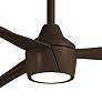 3_44" Minka Aire Skinnie Bronze LED Modern Wet Rated Fan with Remote more views