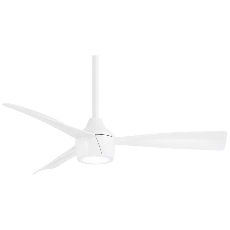 Image 2 44" Minka Aire Skinnie Flat White LED Ceiling Fan with Remote Control