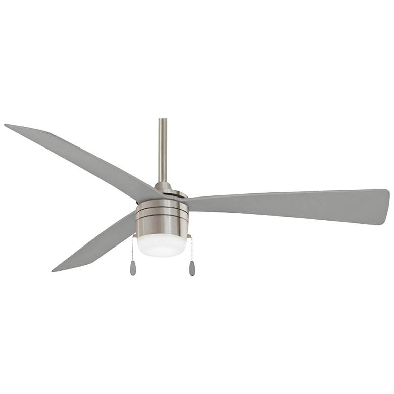 Image 2 44 inch Minka Aire Vital Brilliant Silver LED Ceiling Fan with Pull Chain
