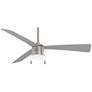 44" Minka Aire Vital Brilliant Silver LED Ceiling Fan with Pull Chain