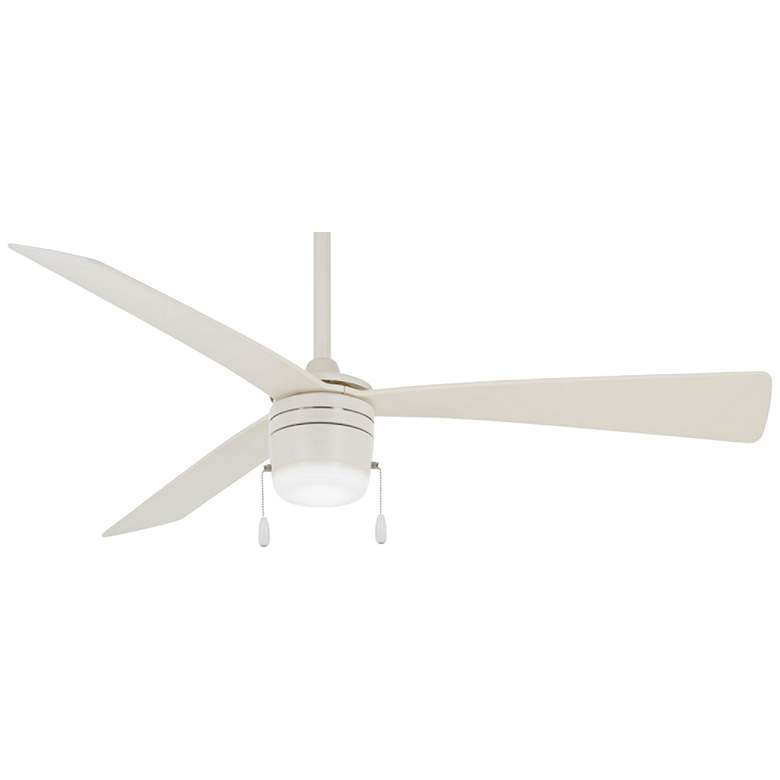 Image 2 44" Minka Aire Vital Flat White LED Ceiling Fan with Pull Chain
