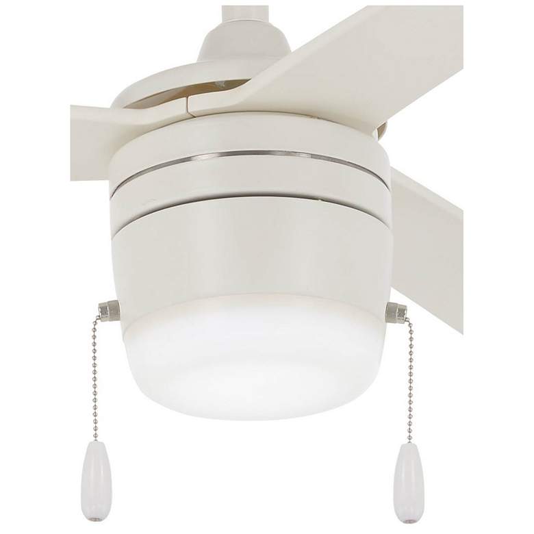 Image 3 44 inch Minka Aire Vital Flat White LED Ceiling Fan with Pull Chain more views