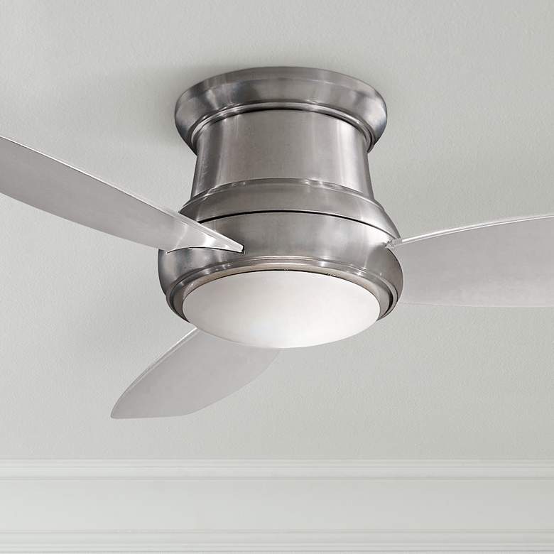 Image 1 44 inch Minka Concept II Brushed Nickel Hugger Ceiling Fan