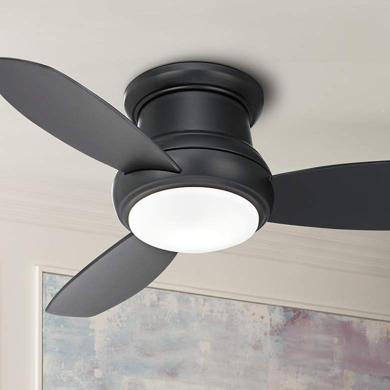 Image 1 44 inch Minka Concept II Hugger Matte Black Ceiling Fan