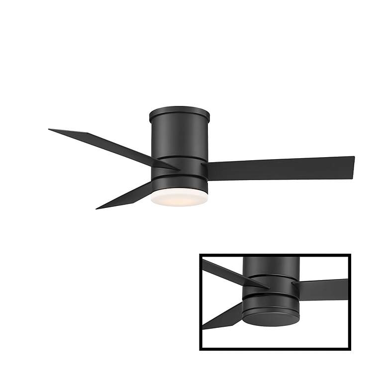 Image 3 44" Modern Forms Axis  Black Flush Mount 2700K LED Smart Ceiling Fan more views
