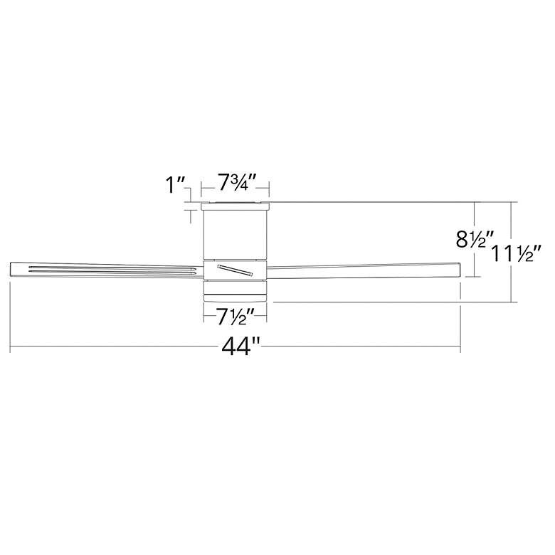 Image 5 44 inch Modern Forms Axis  Black Flush Mount 2700K LED Smart Ceiling Fan more views