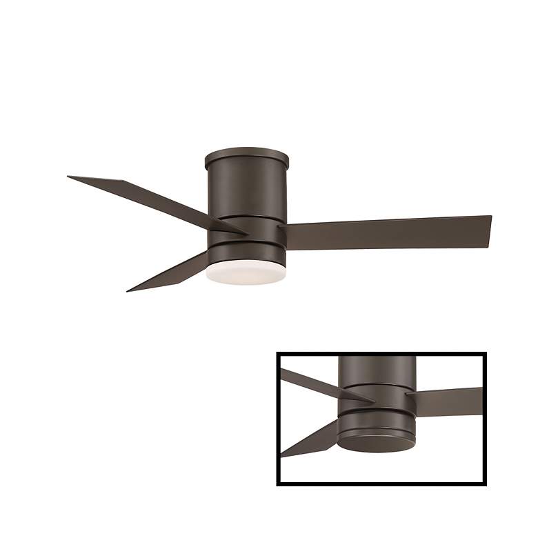 Image 3 44" Modern Forms Axis Bronze LED Hugger Ceiling Fan more views