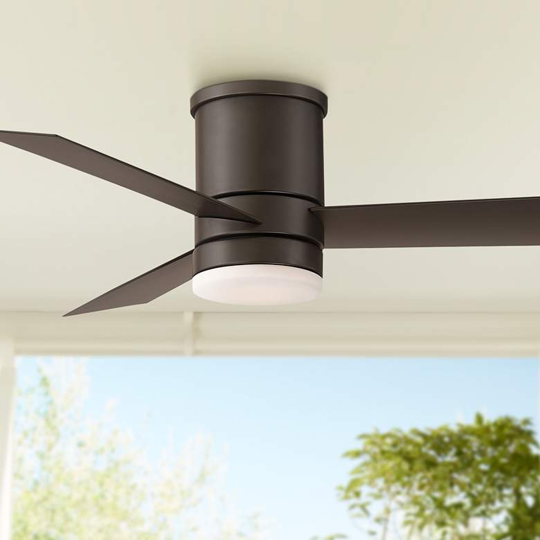 Image 1 44" Modern Forms Axis Flush Bronze LED Smart Ceiling Fan