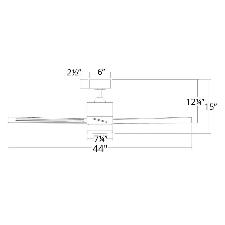 Image 5 44" Modern Forms Axis Matte Black LED Smart Ceiling Fan more views