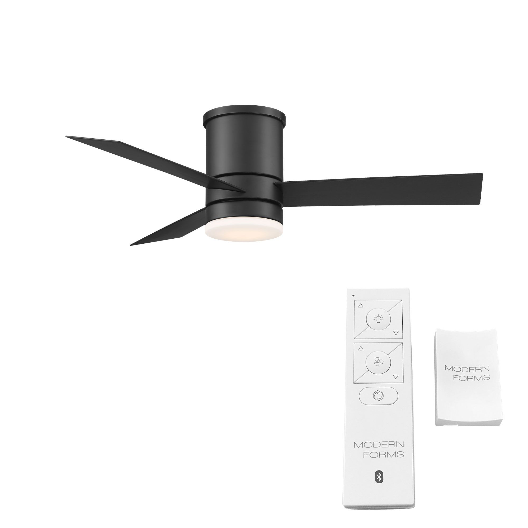 44" Modern Forms Axis Matte Black LED Smart Indoor/Outdoor Ceiling Fan