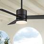 44" Modern Forms Axis Matte Black LED Smart Indoor-Outdoor Ceiling Fan