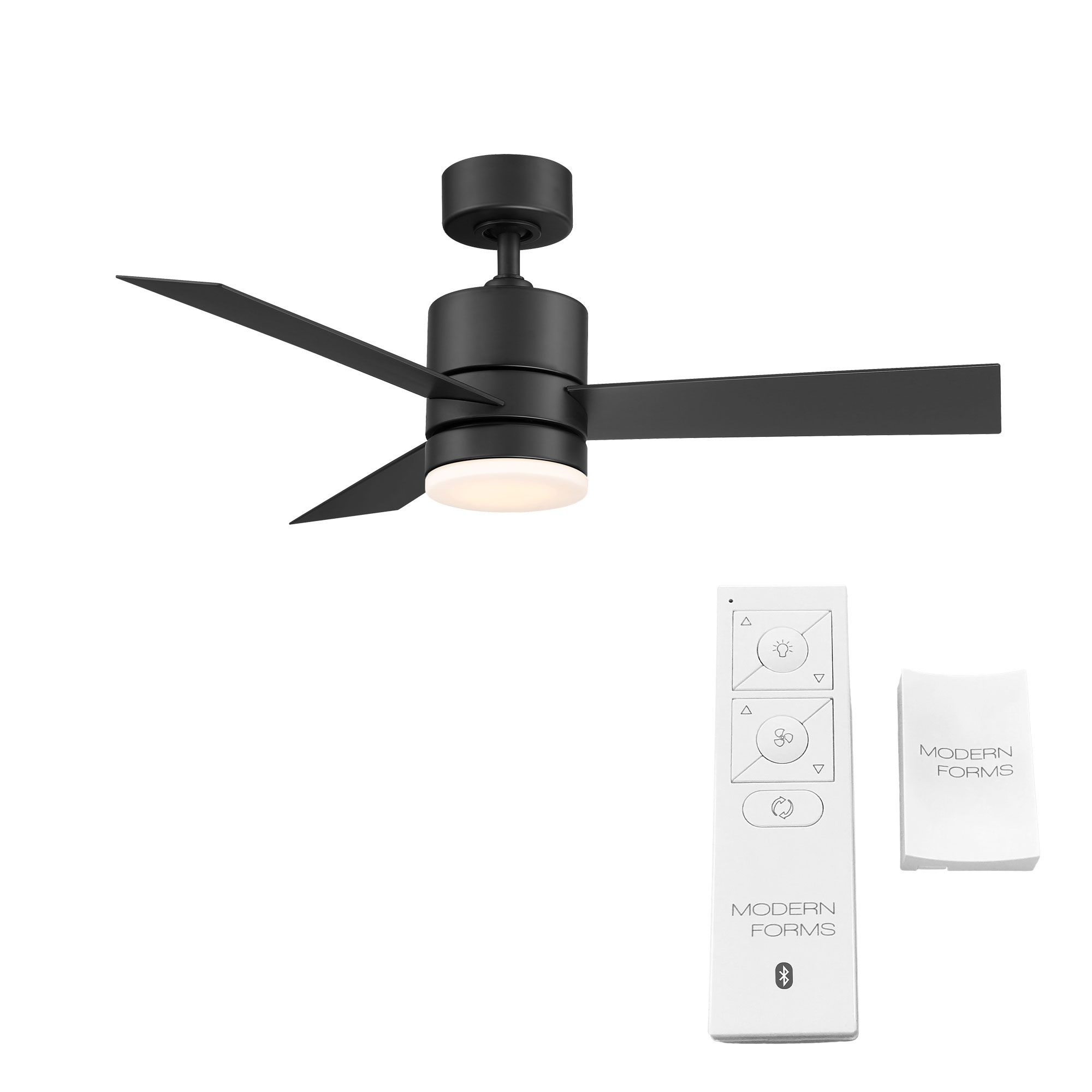 44" Modern Forms Axis Matte Black LED Smart Indoor/Outdoor Ceiling Fan