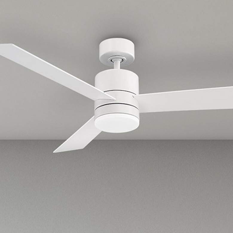 Image 2 44" Modern Forms Axis Matte White 2700K LED Ceiling Fan