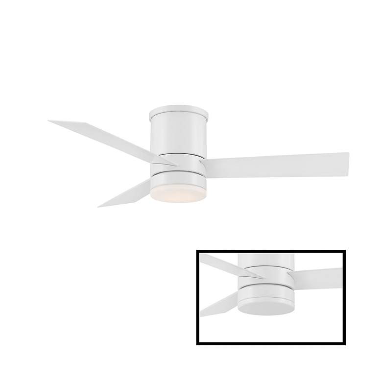 Image 2 44" Modern Forms Axis Matte White LED Hugger Ceiling Fan more views