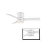 2_44" Modern Forms Axis Matte White LED Smart Ceiling Fan more views