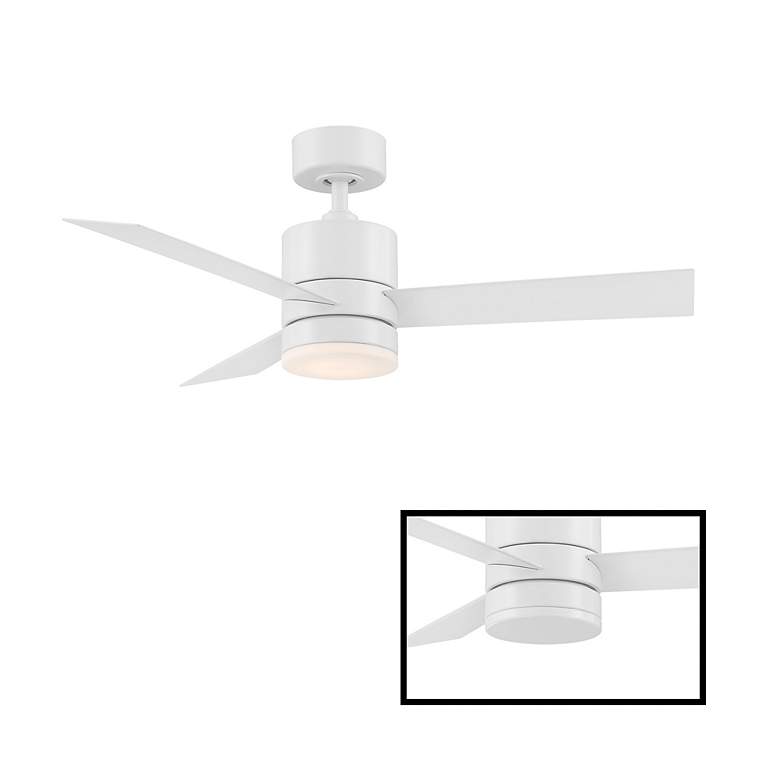 Image 5 44" Modern Forms Axis Matte White LED Smart Ceiling Fan more views