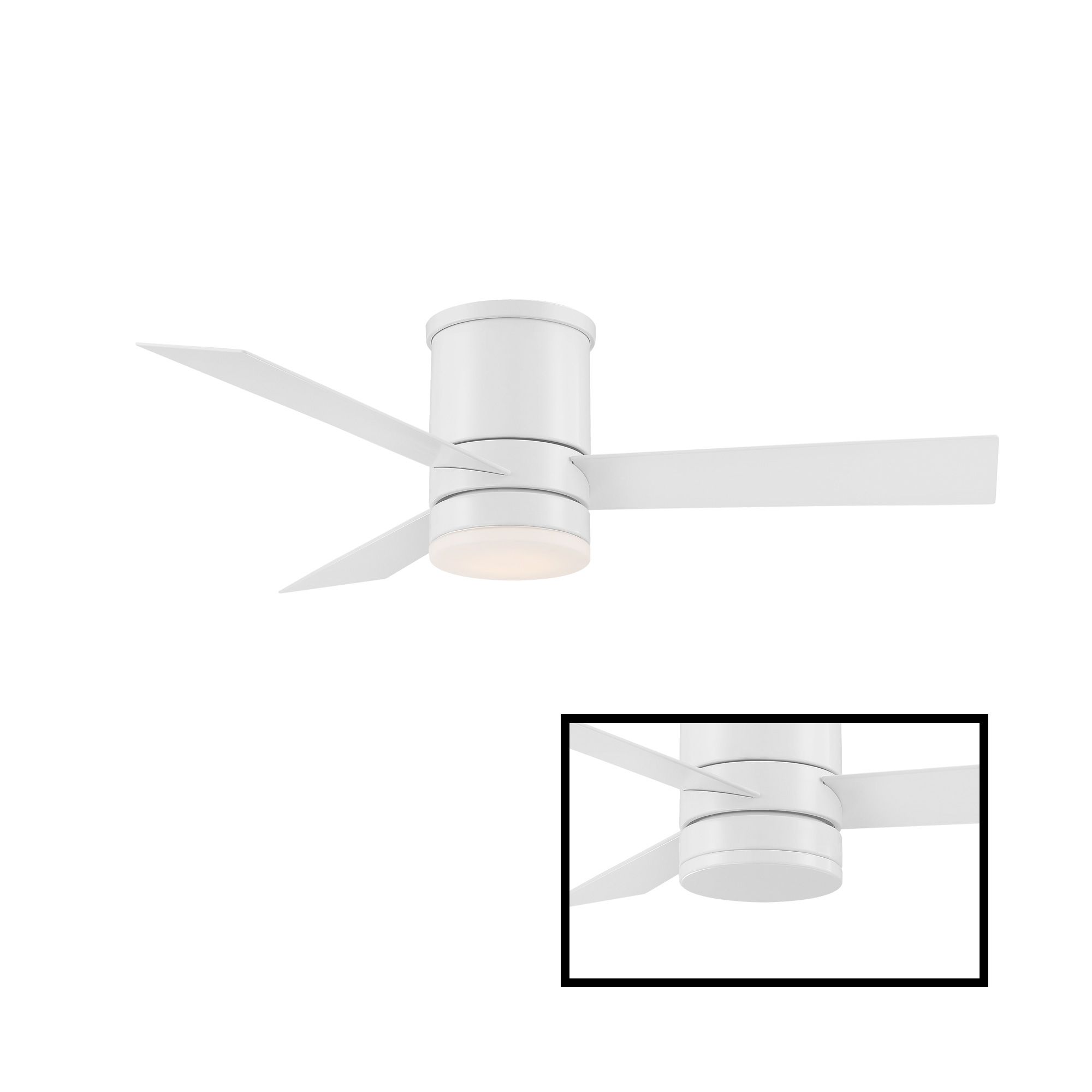 Image 2 44" Modern Forms Axis Matte White LED Smart Indoor/Outdoor Ceiling Fan more views