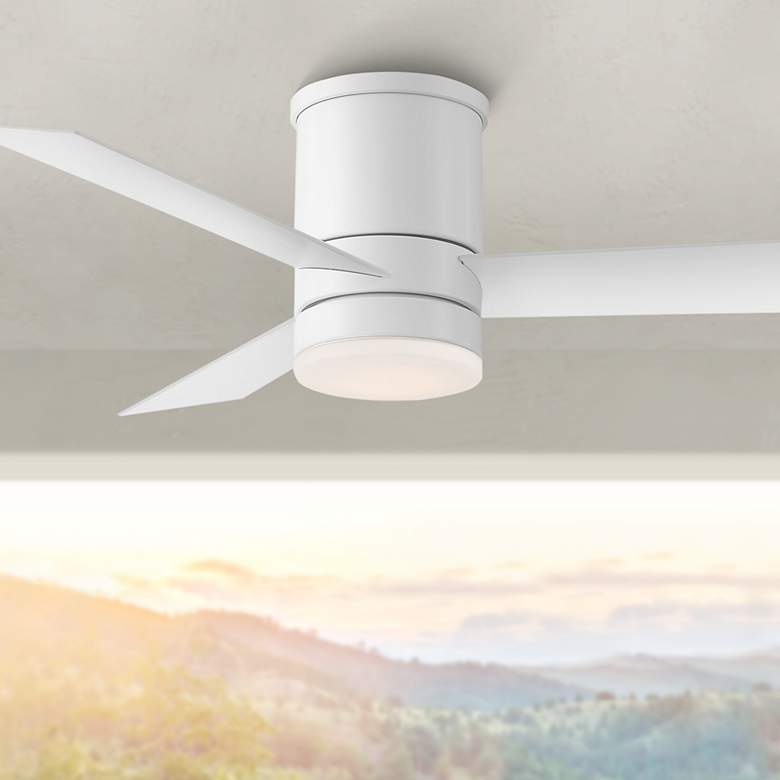 Image 1 44 inch Modern Forms Axis Matte White Wet Rated Modern Smart Ceiling Fan