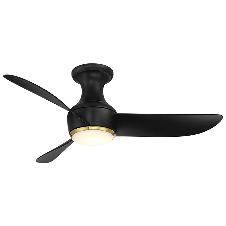 Image 1 44 inch Modern Forms Corona Black 3500K LED Smart Wet Ceiling Fan