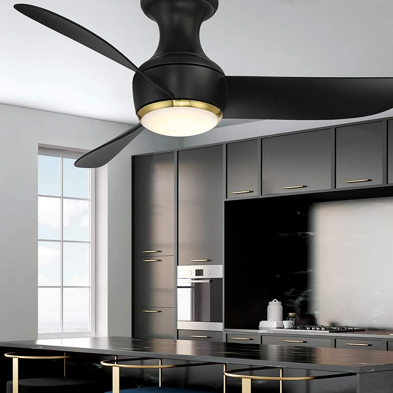 Image 6 44" Modern Forms Corona Black Brass 2700K LED Ceiling Fan more views