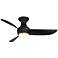 44" Modern Forms Corona Black Brass LED Smart Hugger Ceiling Fan