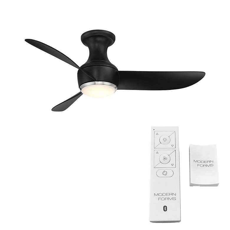 Image 5 44" Modern Forms Corona Black Nickel LED Wet Smart Hugger Fan more views
