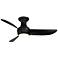 44" Modern Forms Corona Matte Black LED Hugger Ceiling Fan with Remote