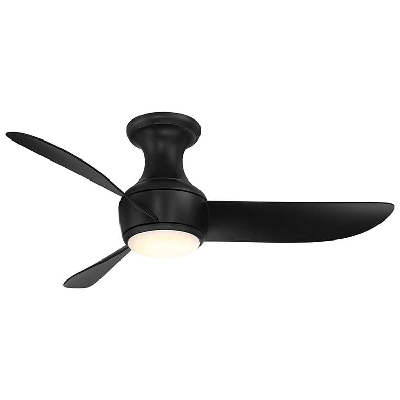 Image 2 44 inch Modern Forms Corona Matte Black LED Hugger Smart Ceiling Fan