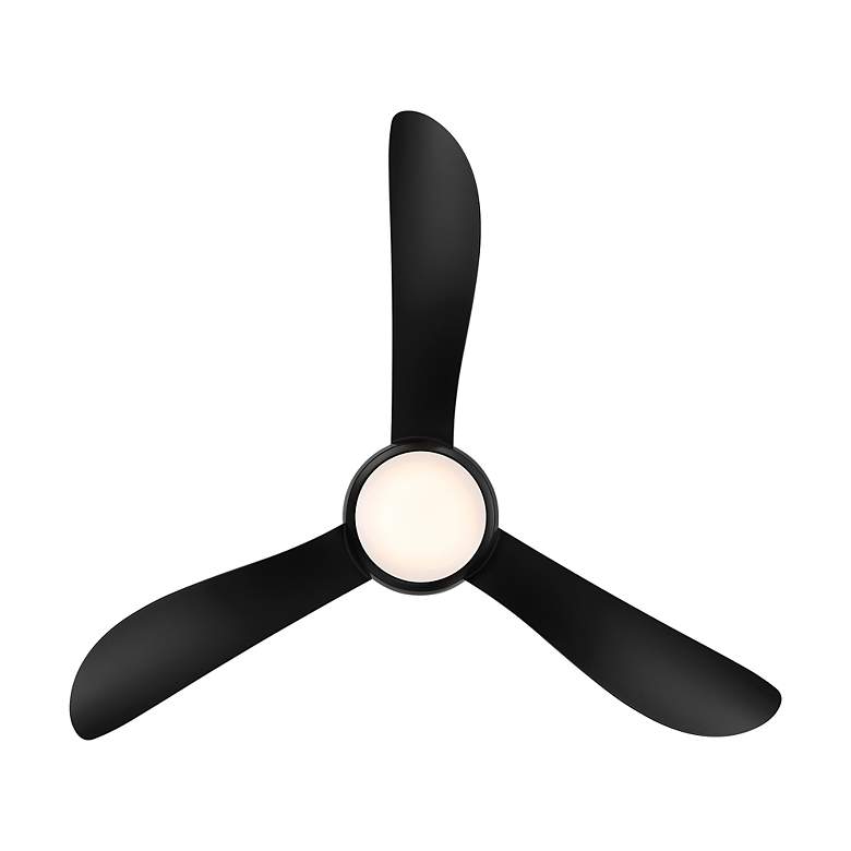 Image 4 44 inch Modern Forms Corona Matte Black LED Hugger Smart Ceiling Fan more views