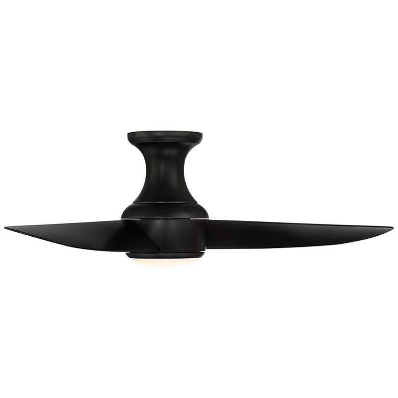 Image 5 44" Modern Forms Corona Matte Black LED Hugger Smart Ceiling Fan more views