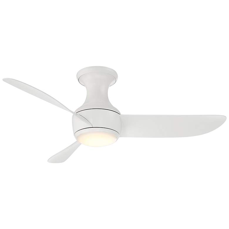 Image 1 44" Modern Forms Corona Matte White 3500K LED Smart Ceiling Fan