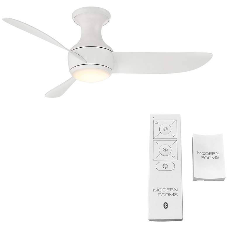 Image 5 44" Modern Forms Corona Matte White 3500K LED Smart Ceiling Fan more views