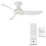 44" Modern Forms Corona Matte White 3500K LED Smart Ceiling Fan