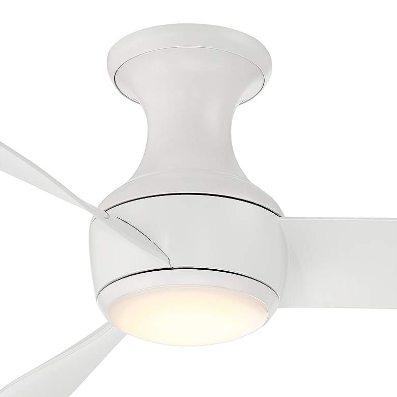 Image 2 44" Modern Forms Corona Matte White LED 2700K Hugger Smart Ceiling Fan more views