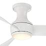 44" Modern Forms Corona Matte White LED 2700K Hugger Smart Ceiling Fan