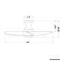 4_44" Modern Forms Corona Matte White LED 2700K Smart Ceiling Fan more views