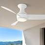 44" Modern Forms Corona Matte White LED Smart Hugger Ceiling Fan