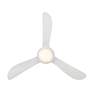 44" Modern Forms Corona Matte White LED Smart Hugger Ceiling Fan