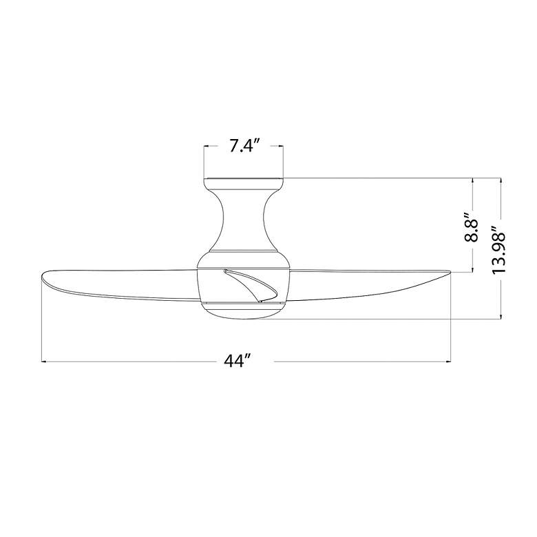 Image 6 44" Modern Forms Corona Matte White LED Smart Hugger Ceiling Fan more views